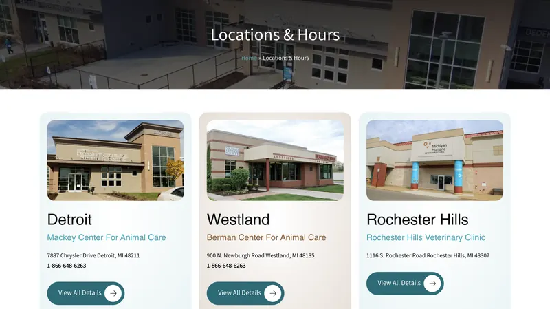 Michigan Humane locations and hours
